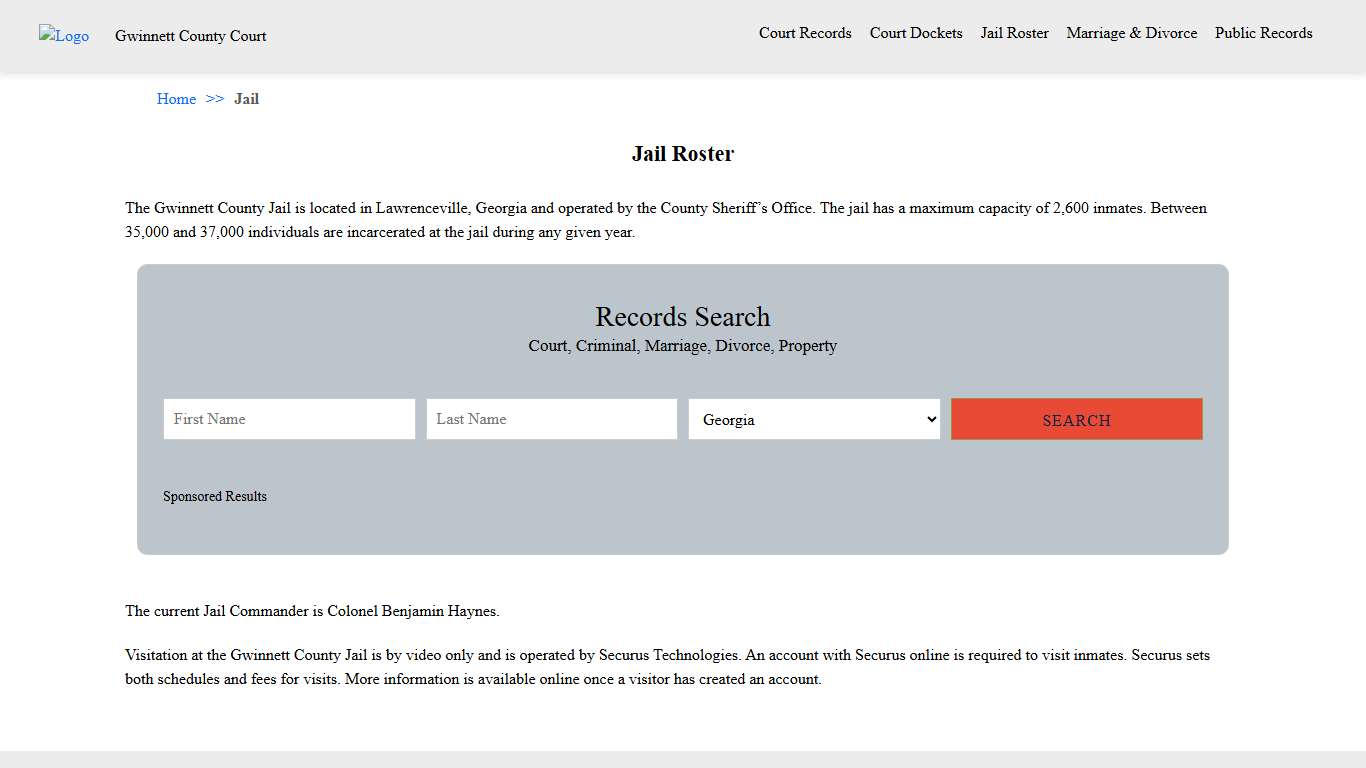 Jail Roster Gwinnett County Court